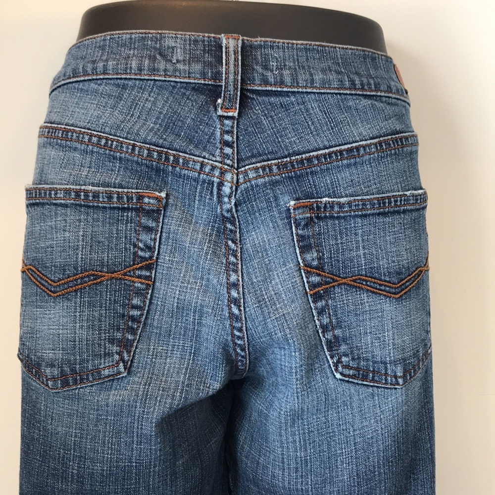 Mavi Marie wide leg denim. Blue crosshatch denim.